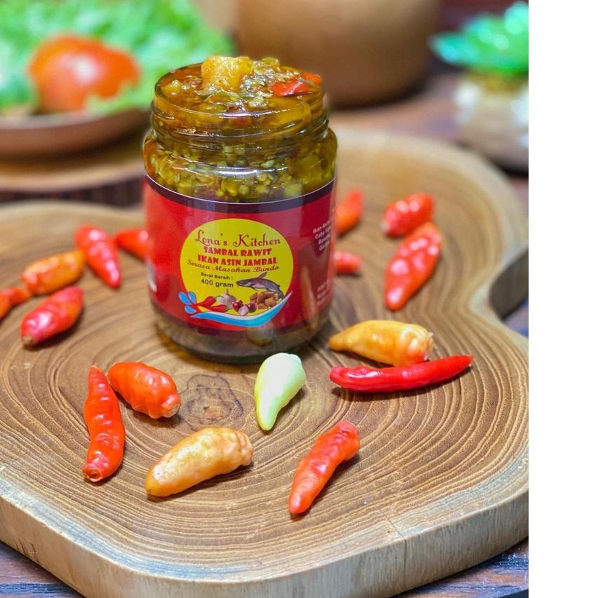 

☜ Sambal Rawit Ikan Asin Jambal berat 400gram berat isi 200gram ✬