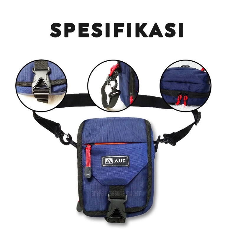 Sling Bag Anak HIP PACK Cangklong Samping Pria Mini AUF PREMIUM Slingbag Cowok Laki Laki Dan Perempuan Terlaris