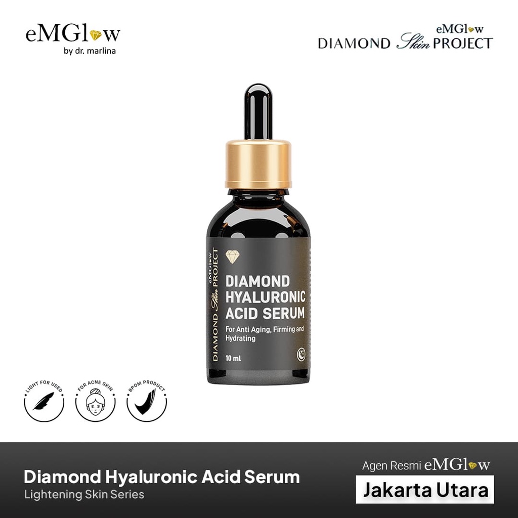 DIAMOND HYALURONIC ACID SERUM (BRIGHTENING SKINCARE SERIES EMGLOW DIAMOND SKIN PROJECT) eMglow by dr
