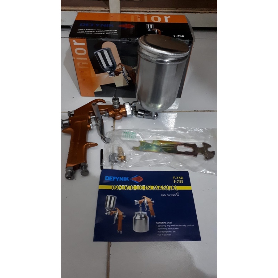 DEFYNIK F75 G Premium Spray Gun - Semprotan Cat tabung atas