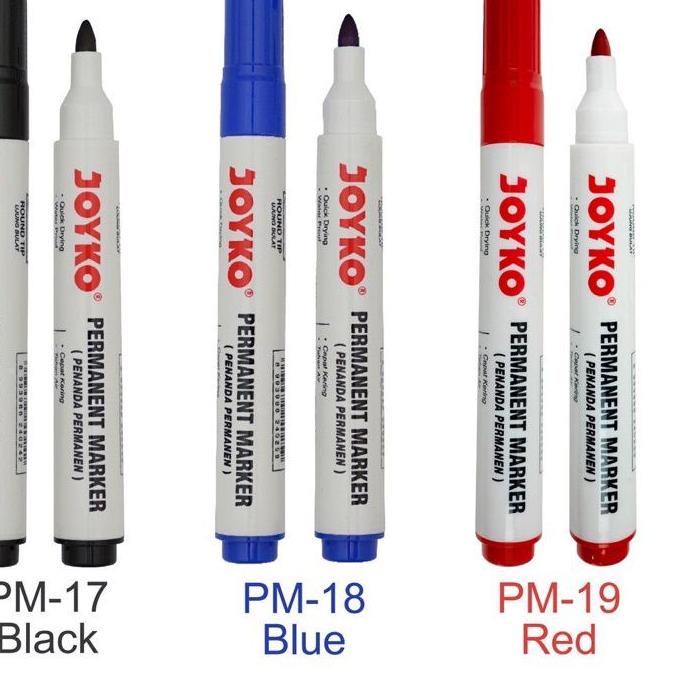 

12.12 Brands Festival Spidol Permanent Marker Joyko PM-17,18,19 ( 1pak/12pcs ) 