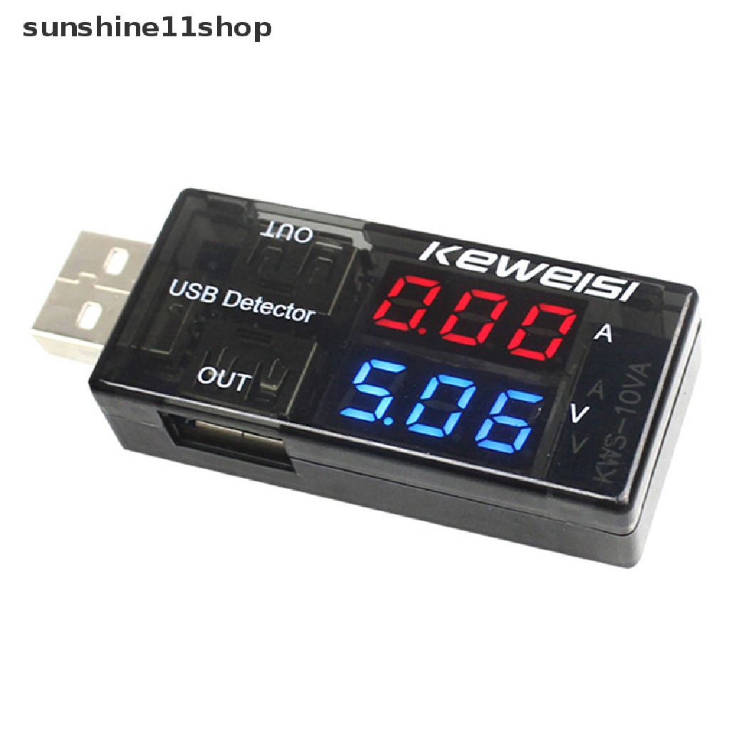 Sho Merah+Biru Dual USB Current Voltage Charging Detector Tester Voltmeter N