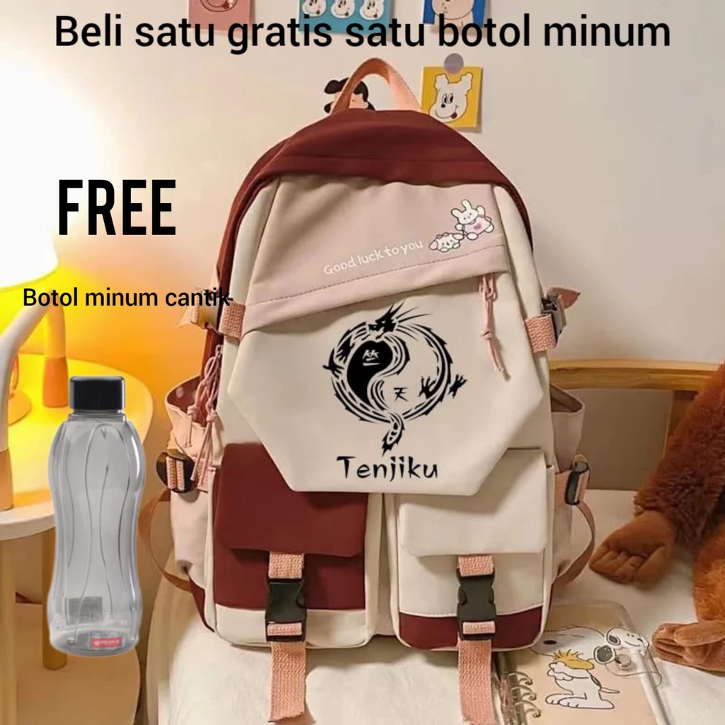 Tas Sekolah Anime Manji Tokyo Tenjiku Tas Buku Tas Ransel Sekolah Wanita Anak Perempuan Rugzak FREE 