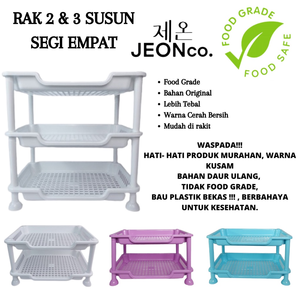 Lukchup_20 Rak Serbaguna 2 Dan 3 Susun Plastik Rak Tempat Penyimpanan Kosmetik Atk Dapur Multifungsi