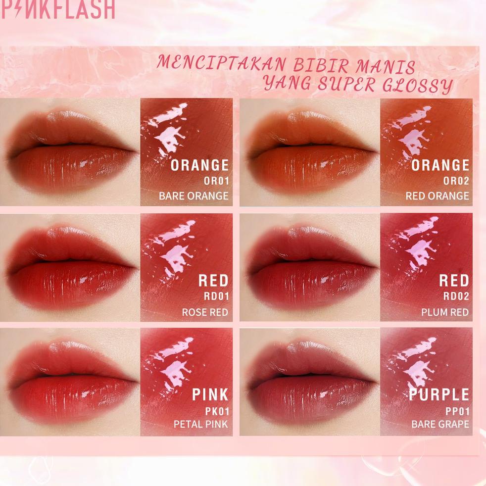 PINKFLASH Lasting Matte Lip Cream | Watery Glam Lip Gloss Lipstick Moisturising Longlasting Liquid Lipstik