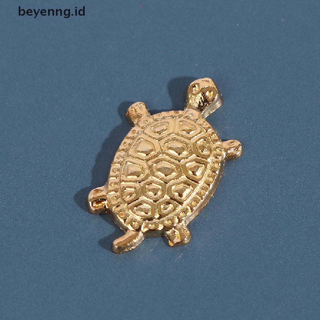 Beyen 10Pcs FengShui Golden Money Turtle Kura Keberuntungan Jepang Untuk Kekayaan Keberuntungan ID