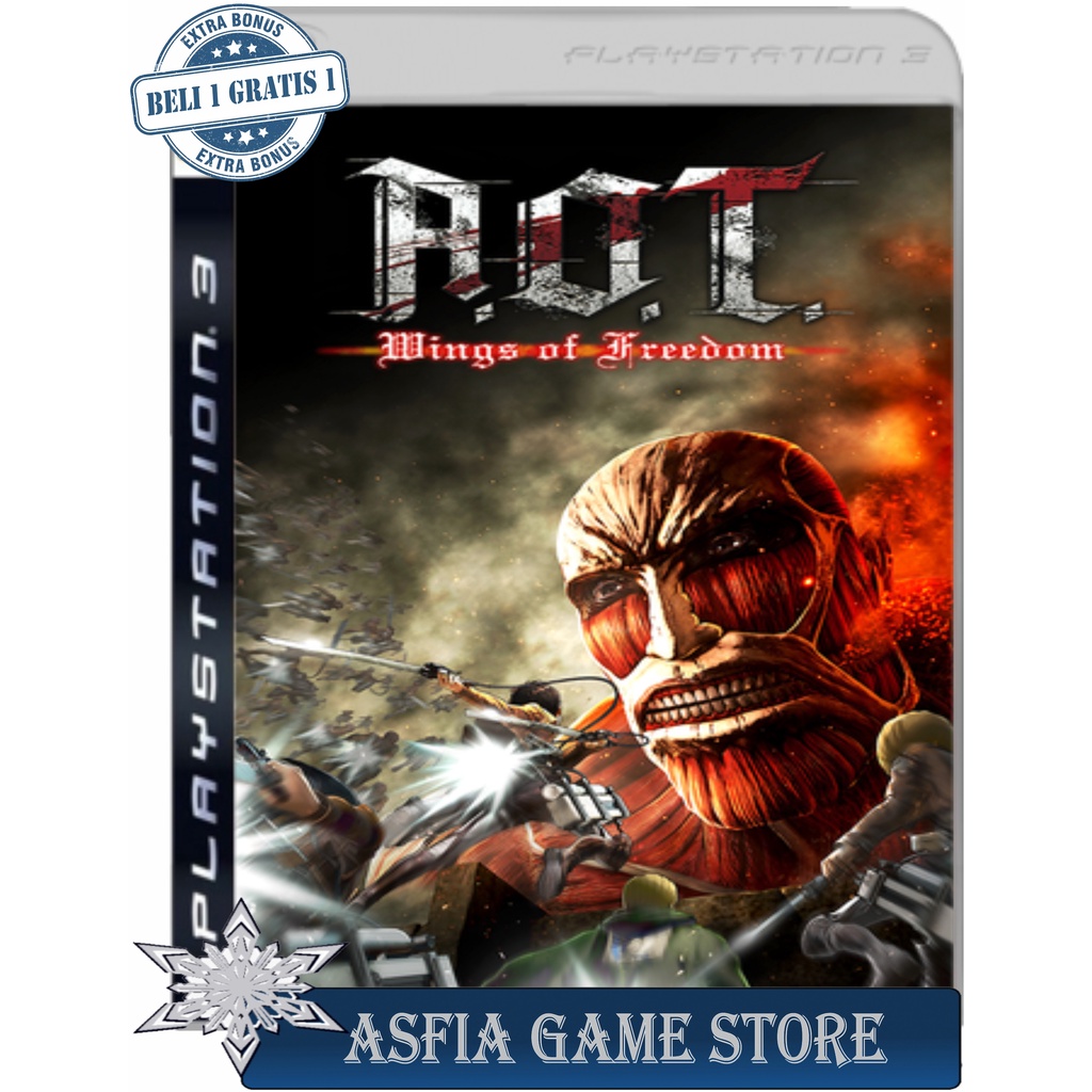 Attack on Titan Wings of Freedom DVD Kaset Game PS3 PKG CFW HEN MULTIMAN