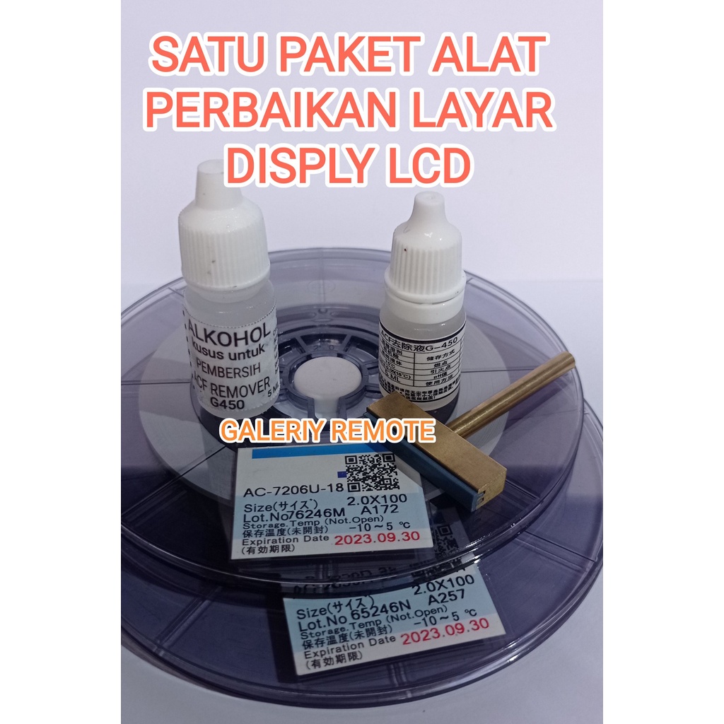 

PROMO MURAH - BISA COD - PAKET ACF AC 7206 + AC 2056 + MATA SOLDER T + ACF REMOVER BONUS ALKOHOL 10 ML