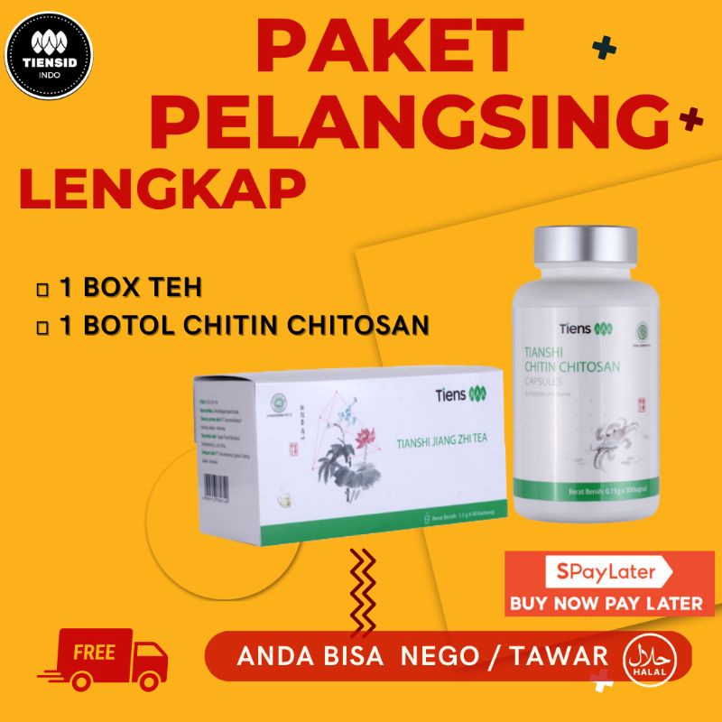 PELANGSING TIENS / PAKET PELANGSING TIENS / Teh Chitosan Tiens / DIET HERBAL TIENS
