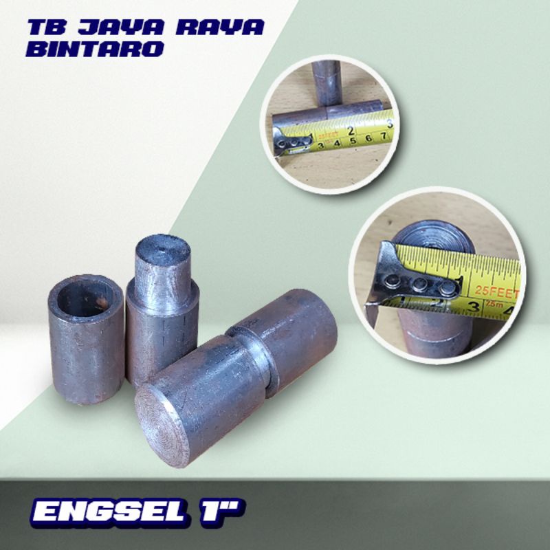 ENGSEL BUBUT ENGSEL PAGAR HIGH QUALITY PRESISI BESI AS POLES 7CM UKURAN 1" & 3/4"