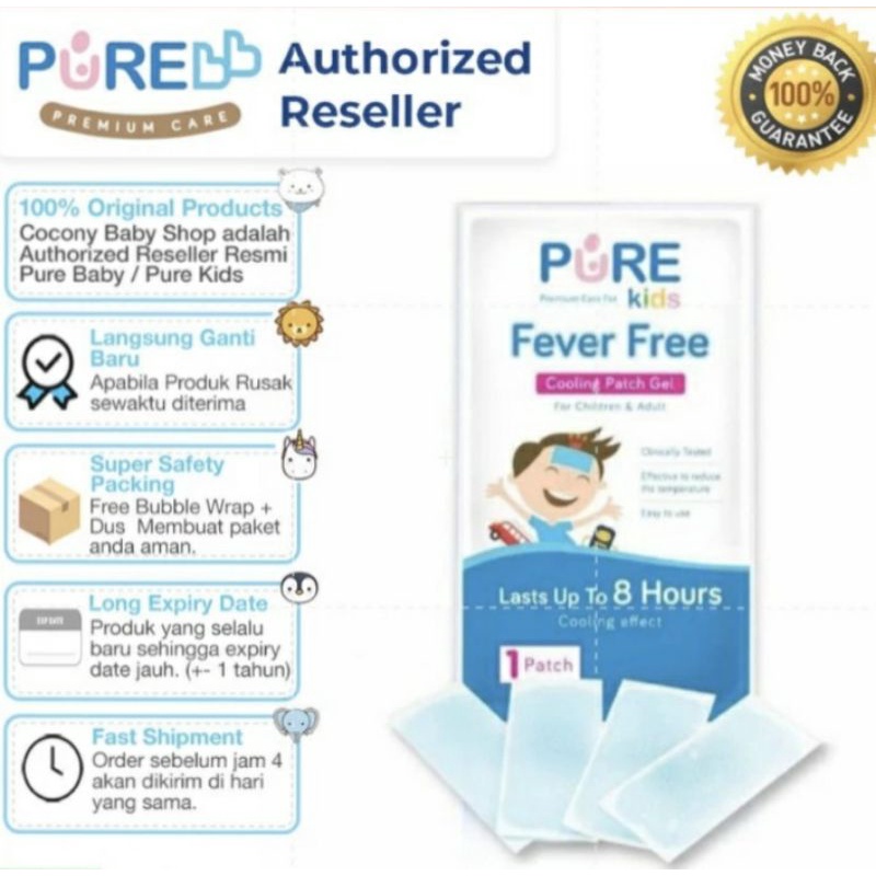 PureKids Fever Free Cooling Patch Gel isi 4 sheet