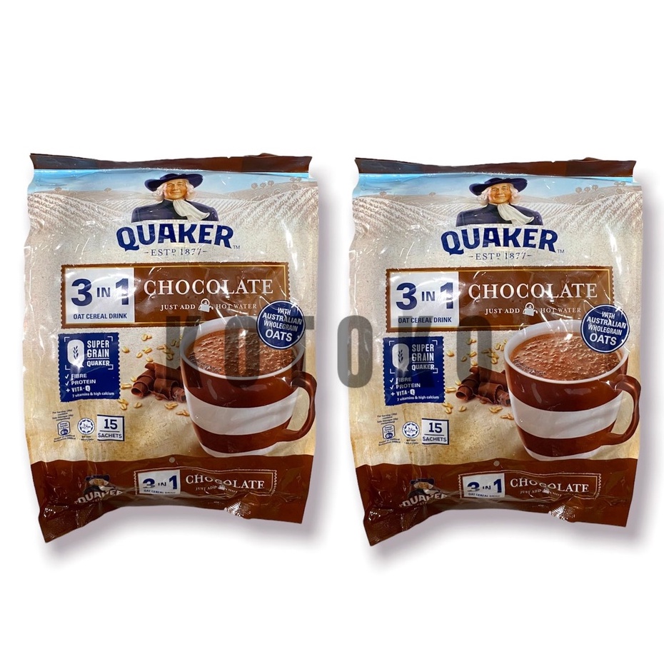 

✨NEW✨ -Quaker 3 in 1 Oat Cereal Drink Chocolate / Quaker Instant 420gr- 1.1.23