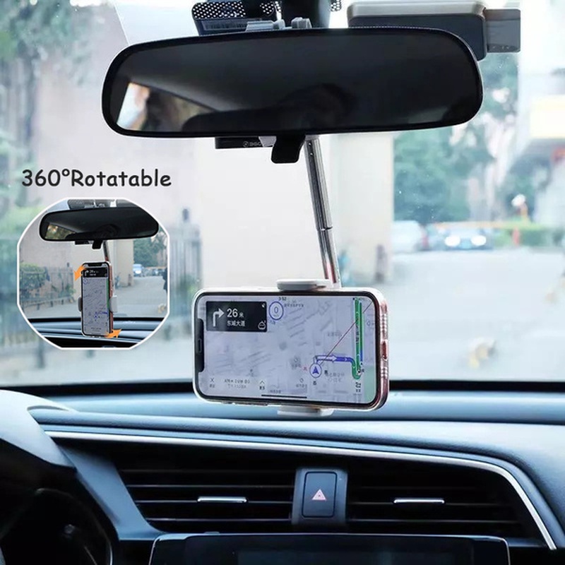 IPHONE Hot Sale/[Unggulan] 360derajat Adjustable Spion Mobil Mount Phone Holder Untuk Iphone12Dudukan GPS/Braket Stand Holder Ponsel Smartphone Mobil