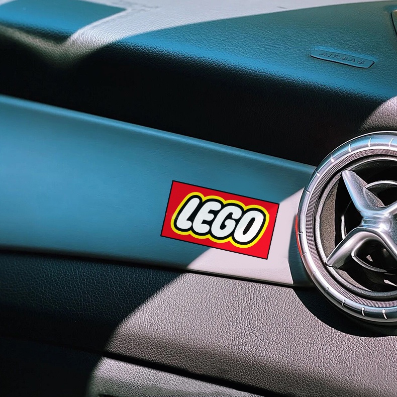 Mainan LEGO Boneka Blok Bangunan Emoji Stiker Reflektif Helm Mobil Sepeda Motor Menghias Stiker Lucu Untuk Honda Beat Scoopy Civic Freed Brio Genio Jazz Vario City ADV PCX CRF Grand Sonic Win CB HRV Supra x 125 BRV Verza CRV