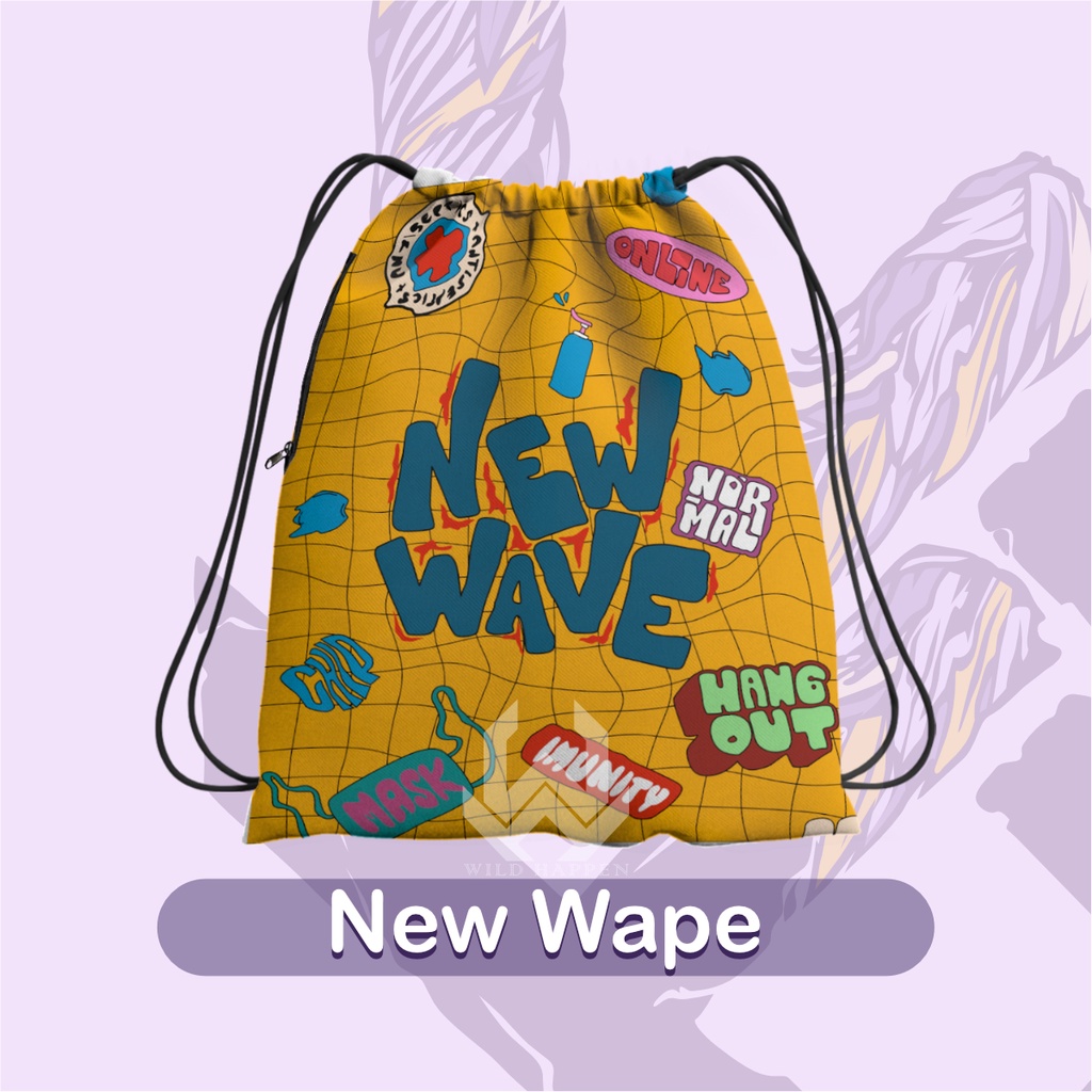 Tas Serut / String Bag Full Print New Wape