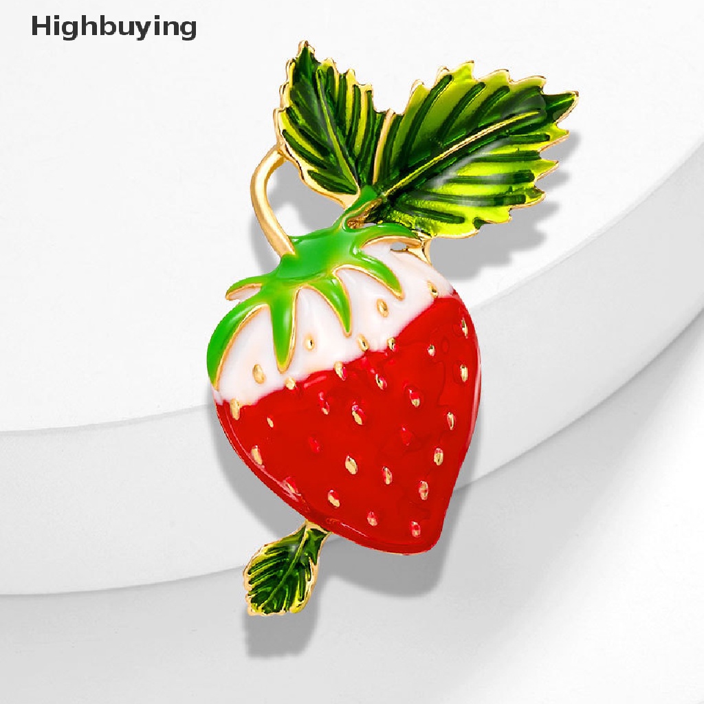 Hbid Indah Strawberry Bros Pin Desain Baru Enamel Buah Pesta Kantor Bros Pakaian Syal Klip Fashion Perhiasan Hadiah Glory