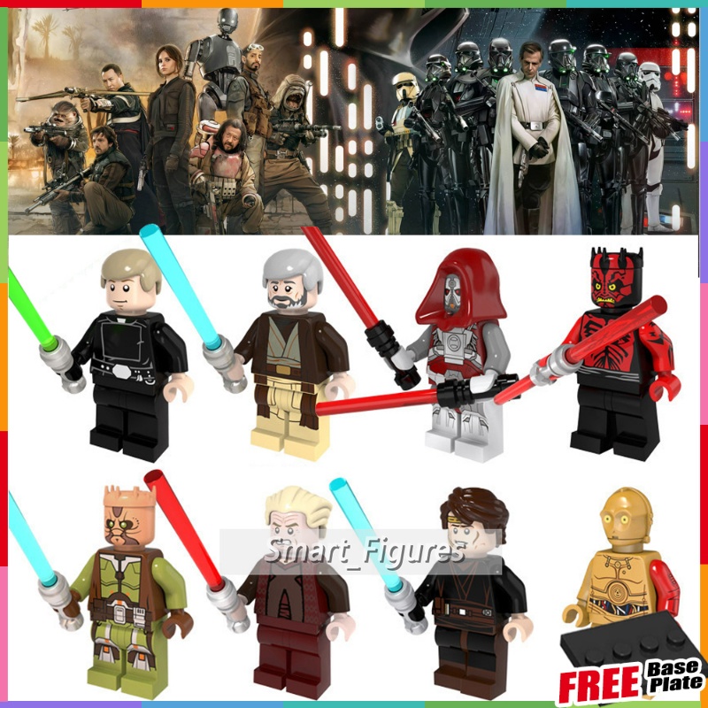 Darth Maul Anakin Minifigures Luke Skywalker Jedi Knight Sith Warrior C-3PO Mini Angka Star Wars Mainan Hadiah