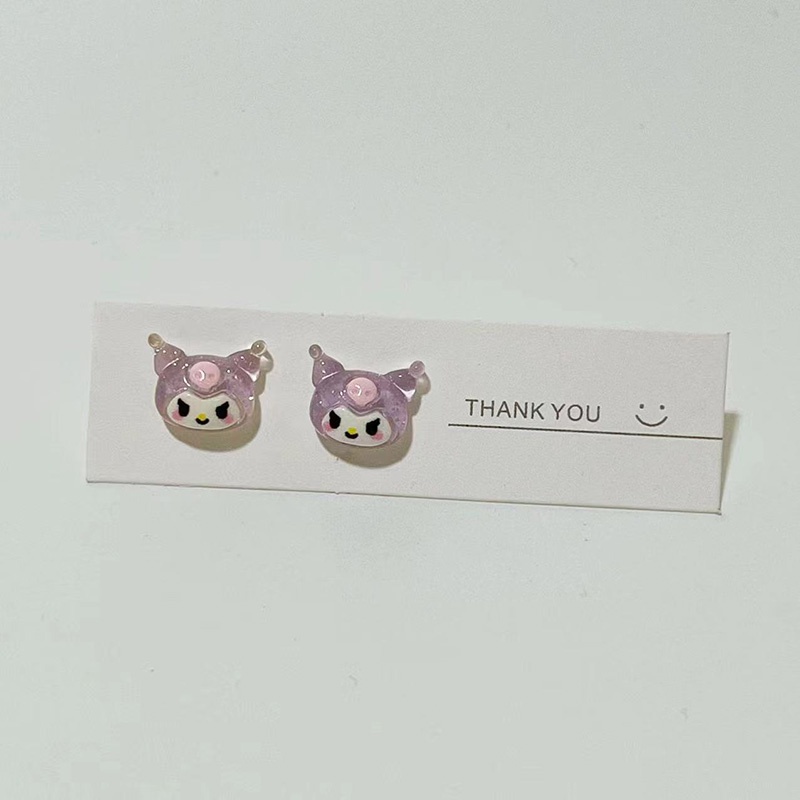 Anting Kodok Kecil Puppy Kartun Cantik Bahan Resin Untuk Wanita