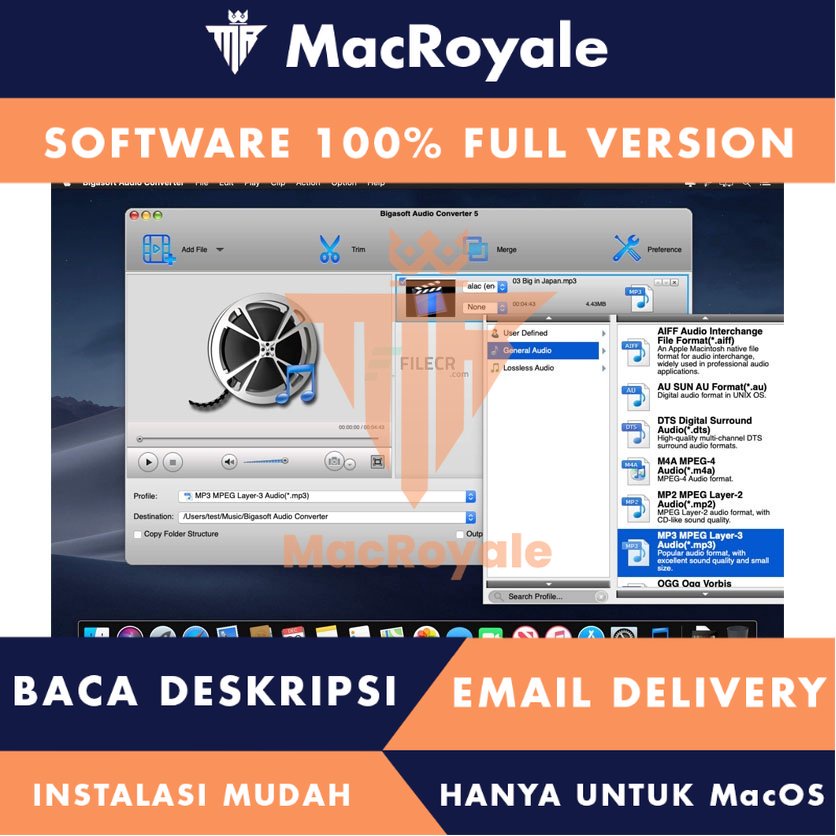 [MacOS] Bigasoft Audio Converter Full Version Lifetime Full Garansi