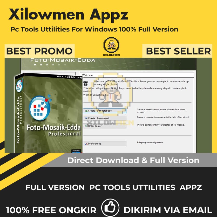 [Full Version] Foto-Mosaik-Edda Pro PC Tools Software Utilities Lifetime Win OS