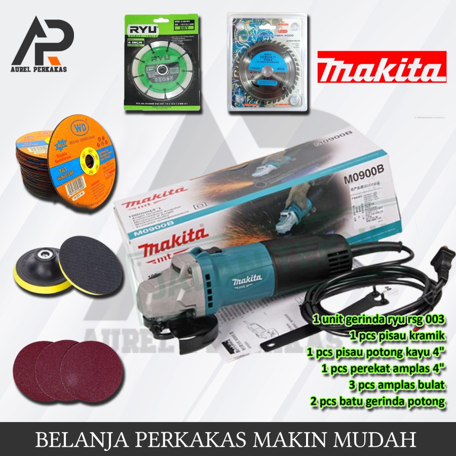 Gerinda Tangan 4" MAKITA MT0900B MAKTEC MT90 / Mesin Gerinda Gurinda Grinda 4" MT 90 - Angle Grinder