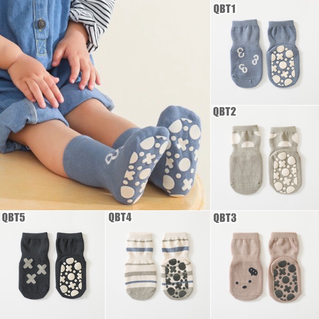 0-5 thn | KAOS KAKI BAYI BASIC ANAK IMPOR SOCKS LUCU KARAKTER KARTUN UNISEX Catalog QN QBT