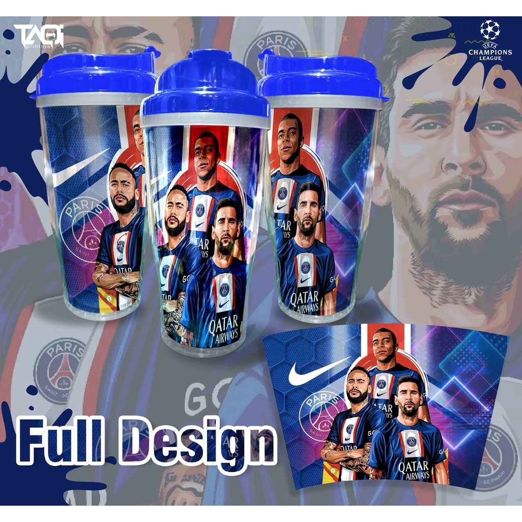 Kado Spesial Tumbler Paris Saint Germain/ Tumbler Messi/ Neymar/ Mbappe