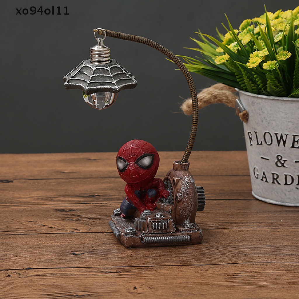 Xo Spiderman Anime Kartun Figure Boneka Anak Super Hero Spider Man Lampu Malam Mainan Anak Hadiah Dekorasi Rumah Hiasan OL