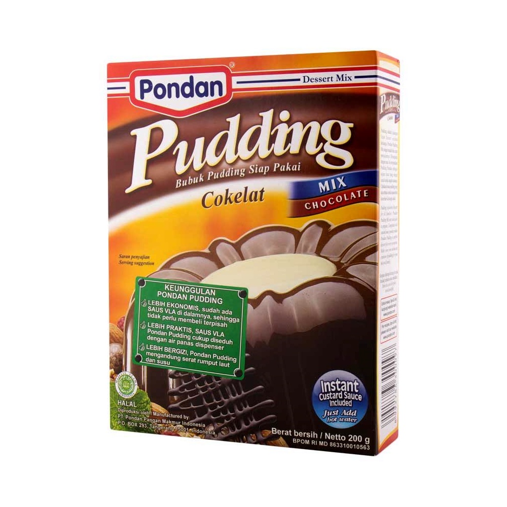 

Pondan Bubuk Puding Coklat 200g Chocolate Pudding Premix