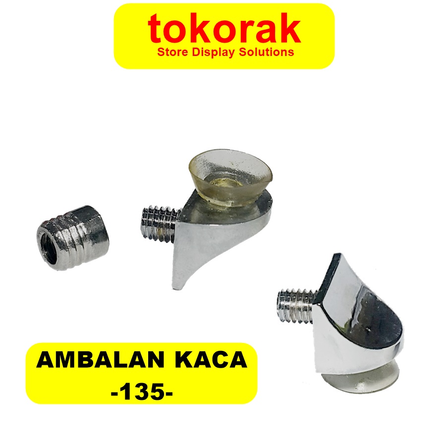 AMBALAN TUSUK KOP KACA CHROME 135 AMBALAN TANCAP TATAKAN KOP KARET