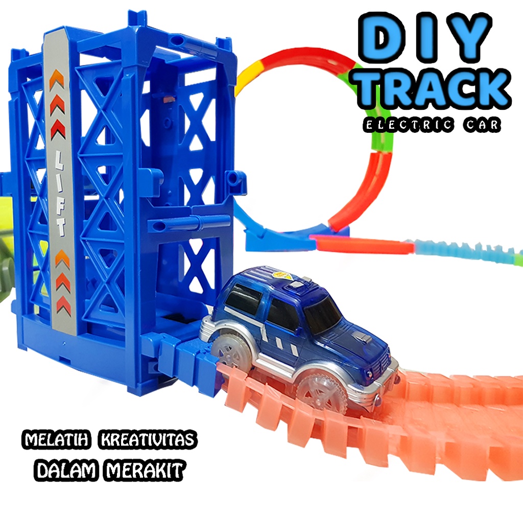 Mainan Diy Track Electric/  Mainan Mobil Track DOS 555-12