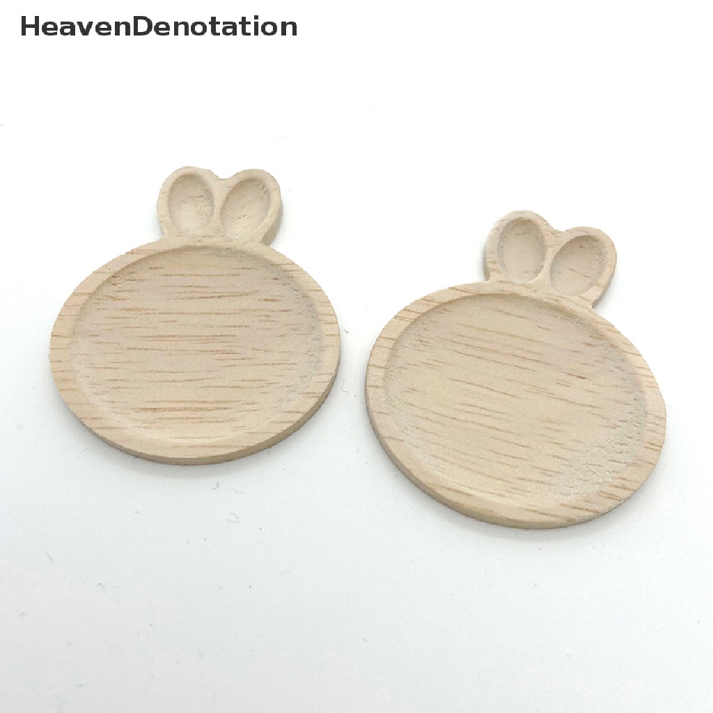 [HeavenDenotation] 1pc Ornamen Dekorasi Rumah Boneka model Nampan Kelinci mini Dekorasi Tahun Kelinci HDV