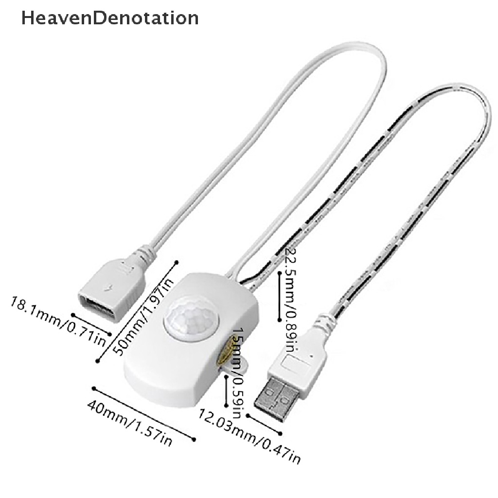 [HeavenDenotation] Saklar Sensor Gerak PIR USB Body Infrared Intelligent Sensing Detector Switch HDV