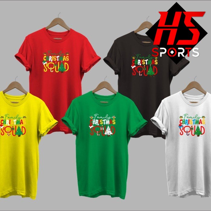 KAOS NATAL KELUARGA FREE NAMA - BAJU MERRY CHRISTMAS FAMILY SQUAD