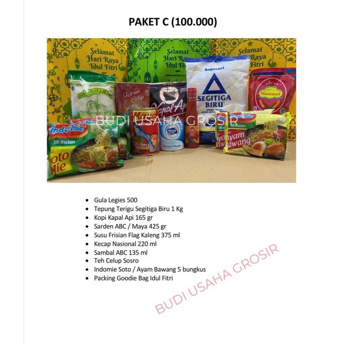 

Paket Sembako / Parcel Lebaran (Paket C) 033