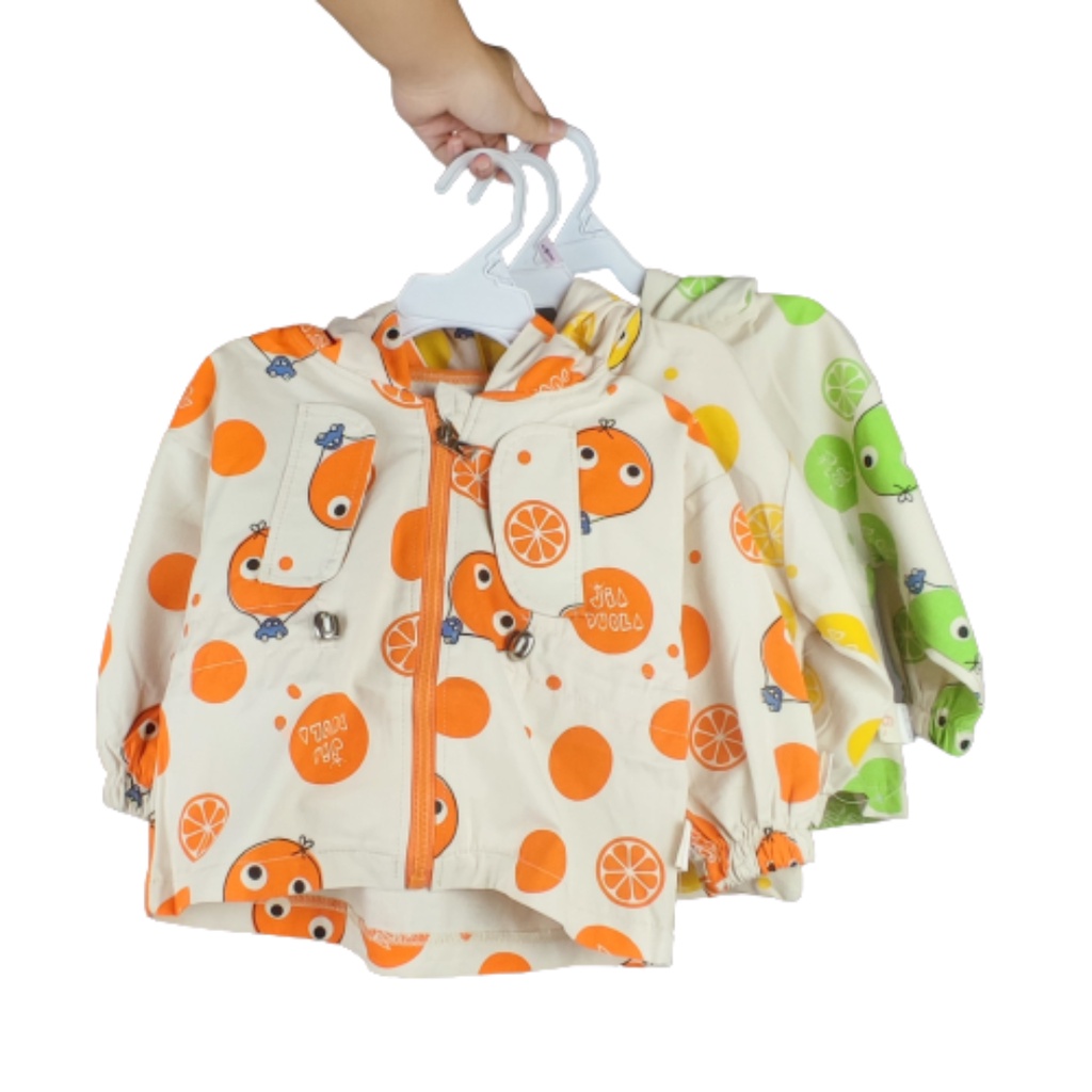 CJ32 NEW Jaket bayi dan anak motif lime