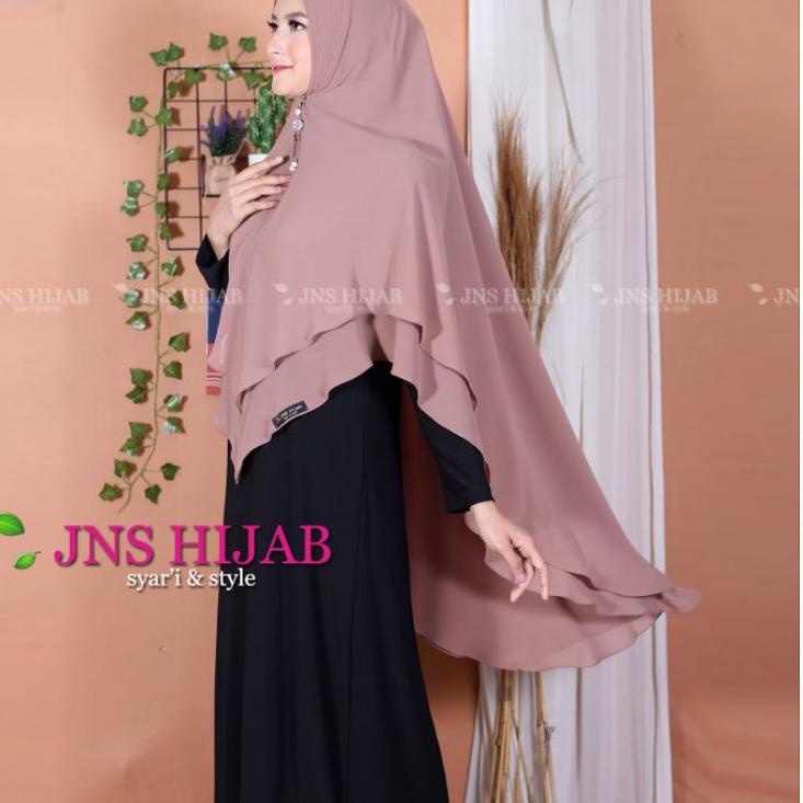 ➹ khimar LV standar hijab ceruty 2 layer/khimar syari ori jns ♨
