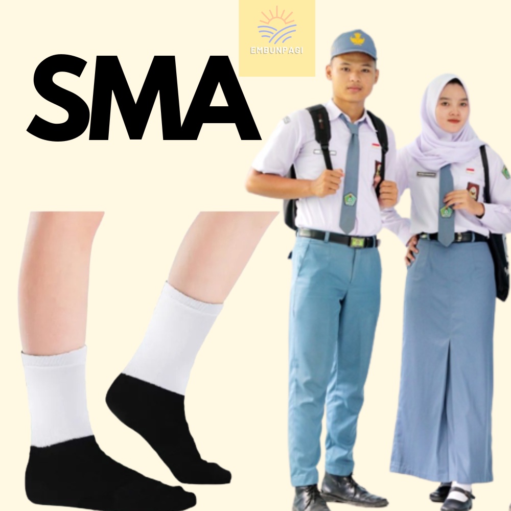 MySocks BY EMBUNPAGI SATUAN KAOS KAKI SEKOLAH ANAK SMA SPANDEX Back To School