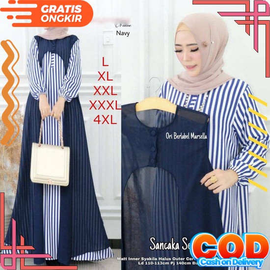 Baju Gamis Gamis Lebaran Wanita Perempuan Narenda Maxy Dress Mewah Gsmis Baju Muslimah Jumbo Premium