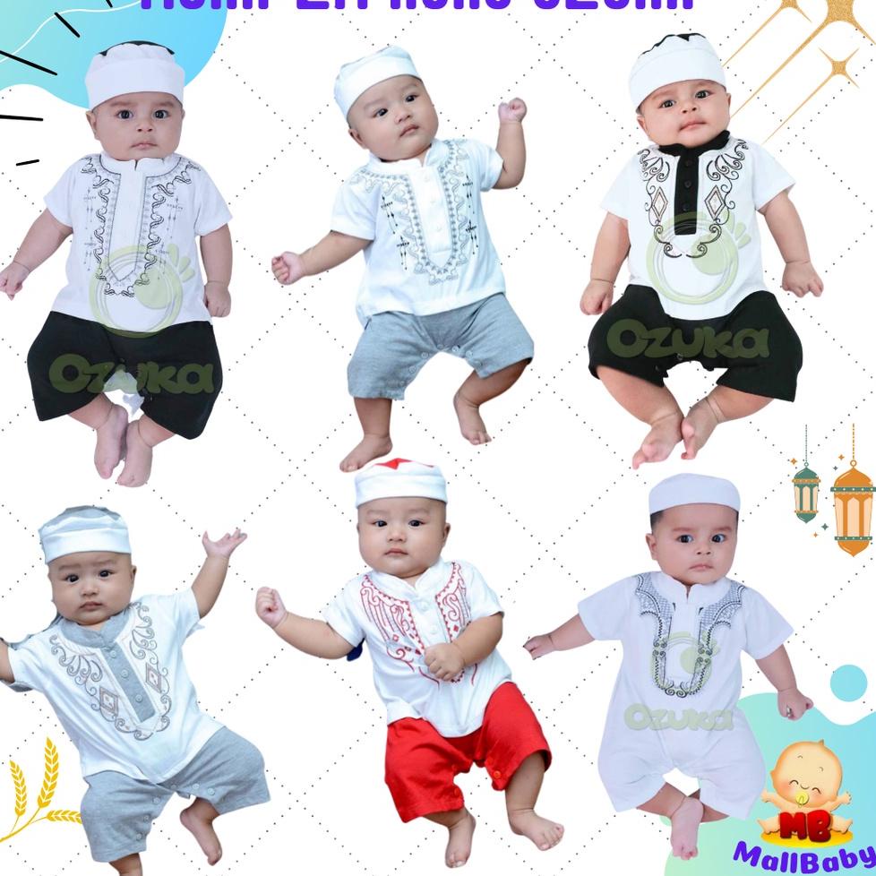 VIRAL Jumper Koko Bayi Laki Laki Baru Lahir 0-6 Bulan Baju Koko Bayi 1 2 3 Bulan Baju Muslim Bayi Ro