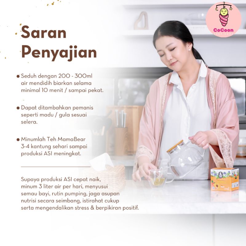 Minuman Teh Herbal Pelancar Asi Ibu Hamil Mama Bear Mamabear Peach