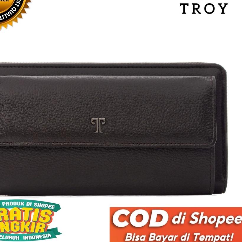 ★ TOKOKOE - Handbag Pria Kulit Tas Tangan Pria Clutch Cowok Keren Original Dengan Kotak  -TROY - Lay