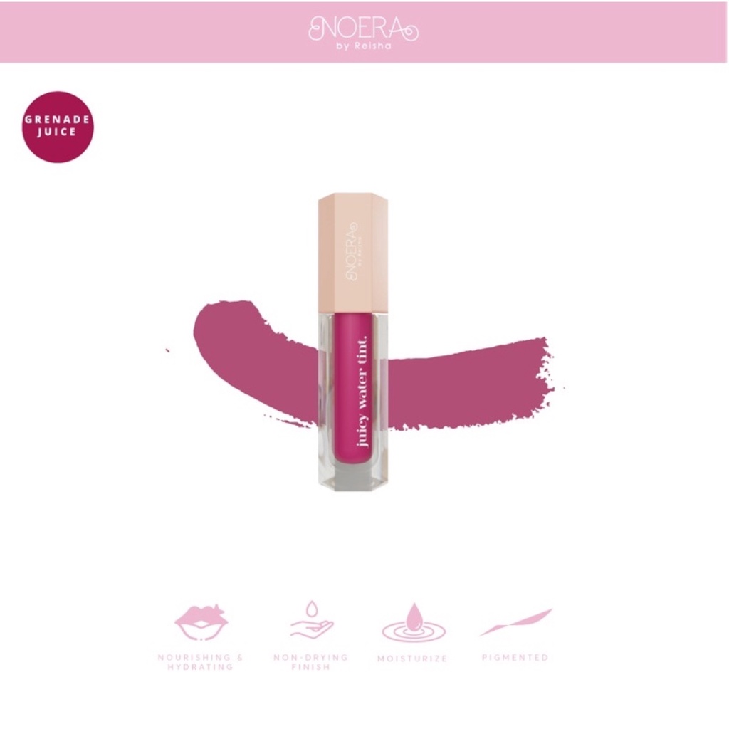[ FREE GIFT ] Noera Juicy Water Tint - Liptint Lipstick Lembut Tahan Lama BPOM