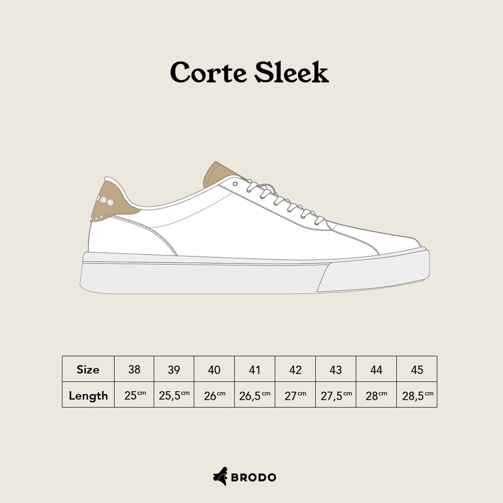 BRODO - Sneakers Corte Sleek White Nude