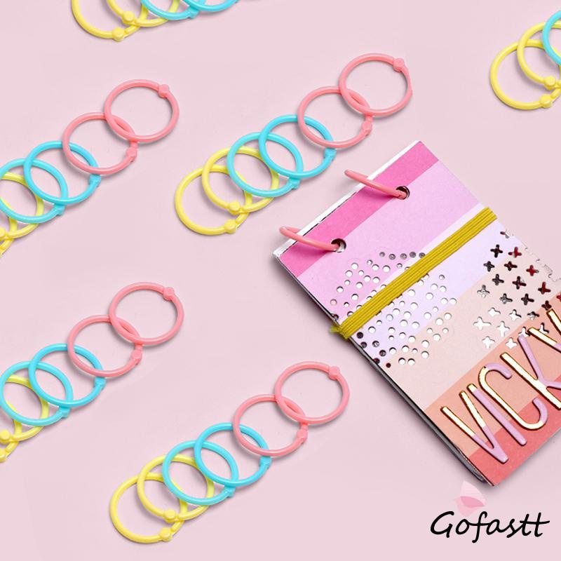 

Kertas Plastik Penjilid Daun Longgar Kerajinan Buku Buku Catatan Lingkaran Album Gantungan Kunci G