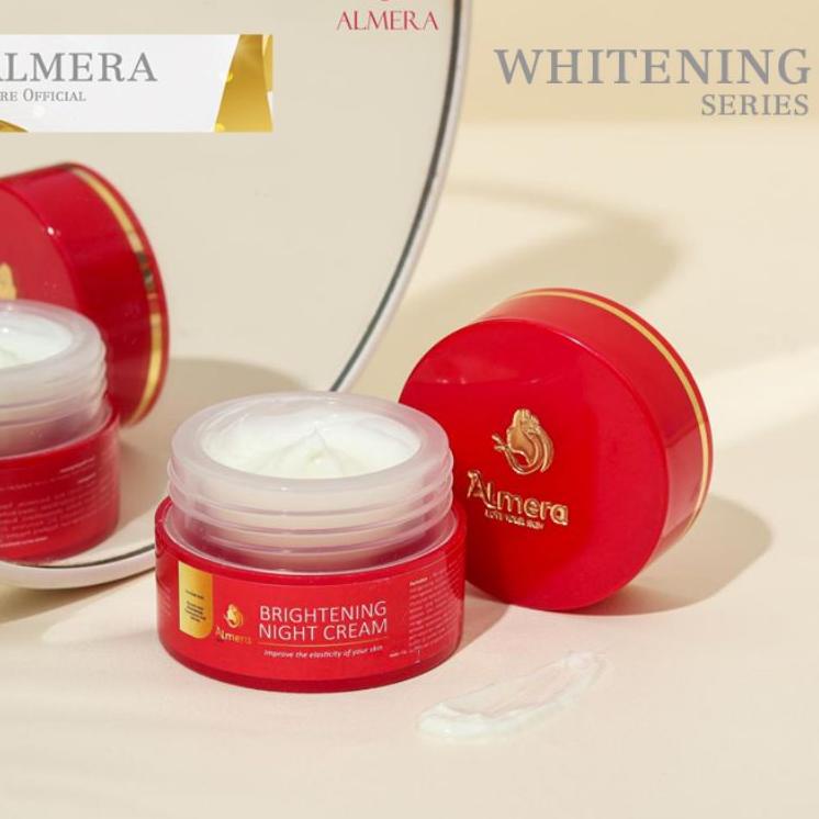 ☊ Almera Skincare Night Cream Whitening, (New)  Brightening Night Cream , Almera Skincare, Almera Sk