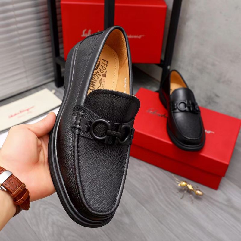 sepatu pantofel cowok frgamo sepatu pria slip on men shoes mirror p1shoes hitam top oxford