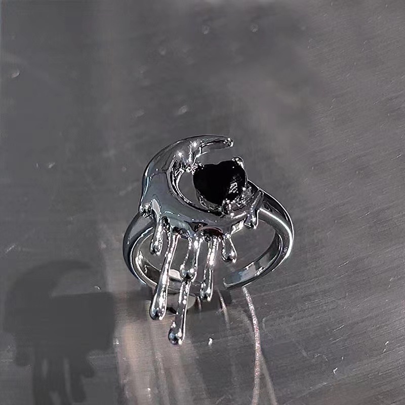 Aksesoris Cincin Bulan Kepribadian Fashion Harajuku