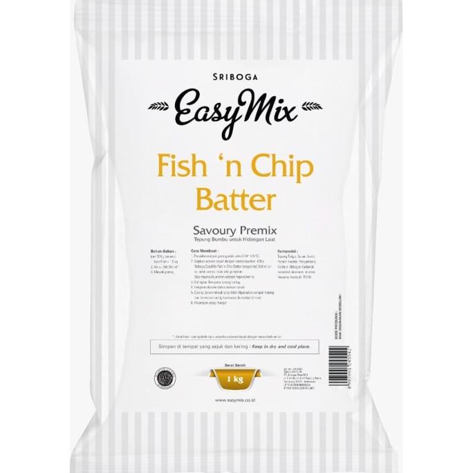 

Tepung Premix Sriboga EasyMix Fish 'n Chip Batter 1kg ( Non Repack )
