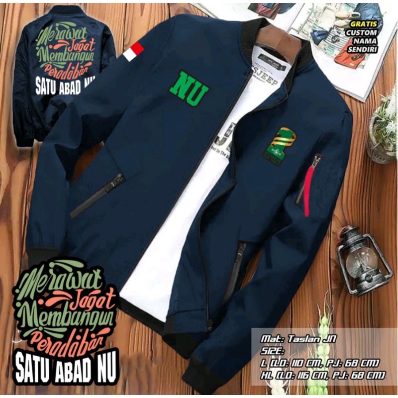 BOMBER HODDIE / BOMBER / JAKET NU / JAKET 1 ABAD NU / RUBBY NU / WINTER RUBBY NU / JAKET NAHDLATUL U